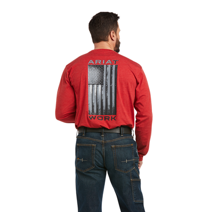 REBAR WORKMAN ALLOY FLAG GRAPHIC TEE - 600-Red | Ariat 10037705