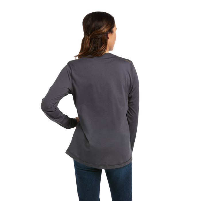 REBAR WORKWOMAN LOGO LONG-SLEEVE T-SHIRT - 020-Gray | Ariat 10037657