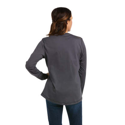 REBAR WORKWOMAN LOGO LONG-SLEEVE T-SHIRT - 020-Gray | Ariat 10037657
