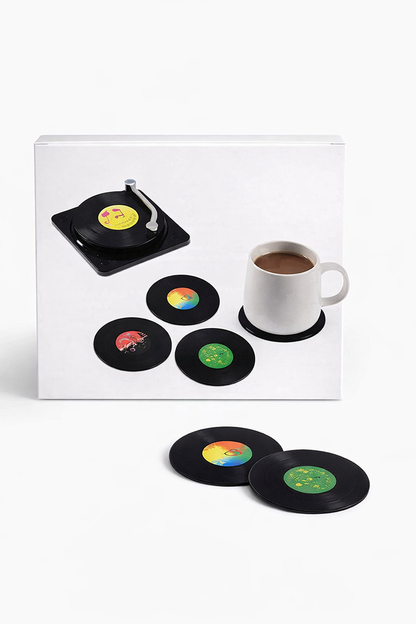Record Player Coaster Set