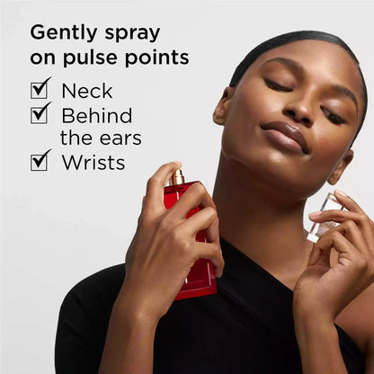 Gently spray on pulse points at the neck, behind the ears and wrists