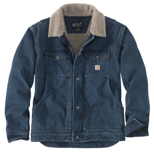 Relaxed Fit Denim Sherpa-Lined Jacket - H87-Beech | Carhartt 106323