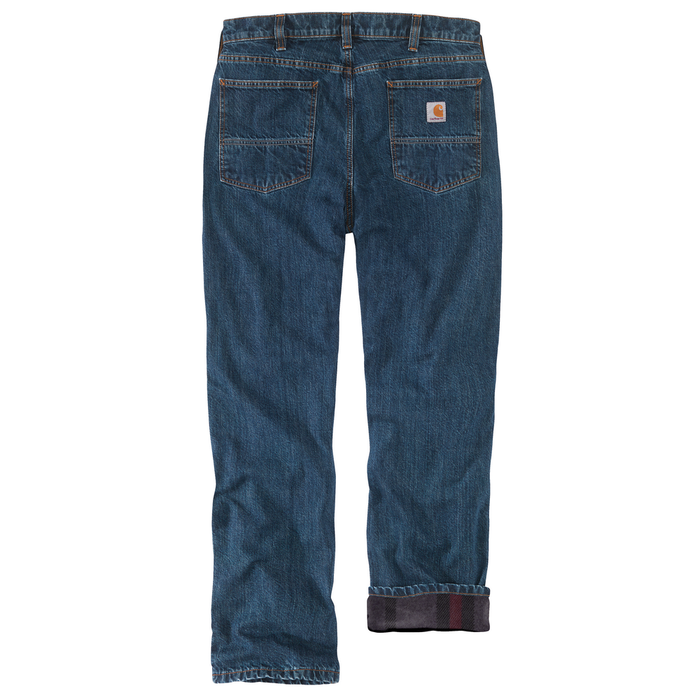 Relaxed Fit Flannel-Lined 5-Pocket Jean - H45-Canal | Carhartt 104942