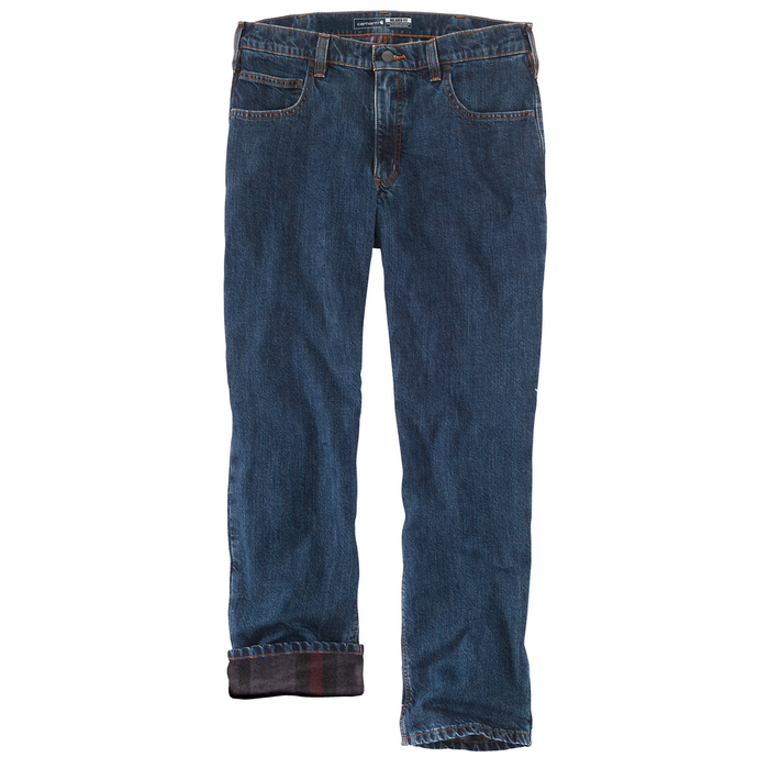 Relaxed Fit Flannel-Lined 5-Pocket Jean - H45-Canal | Carhartt 104942