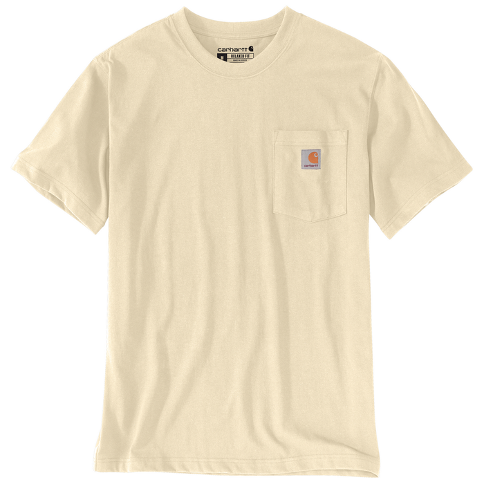 Relaxed Fit Heavyweight Short-Sleeve Pocket T-Shirt - A16-Oat Milk | Carhartt 103296