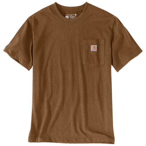 Relaxed Fit Heavyweight Short-Sleeve Pocket T-Shirt - B00-Oiled Walnut Heather | Carhartt 103296