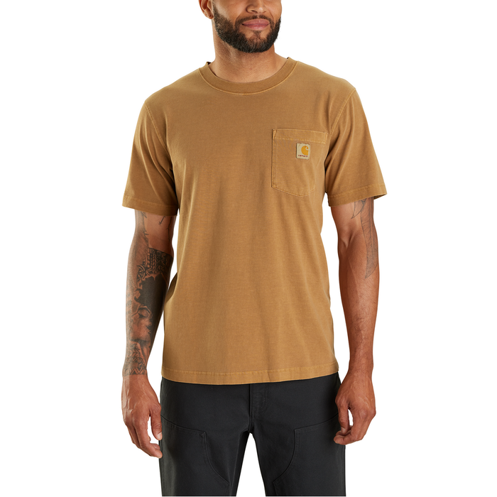 Relaxed Fit Lightweight Short-Sleeve Garment Dyed Pocket T-Shirt - BRN-Carhartt Brown | Carhartt 106252