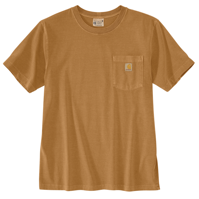 Relaxed Fit Lightweight Short-Sleeve Garment Dyed Pocket T-Shirt - BRN-Carhartt Brown | Carhartt 106252