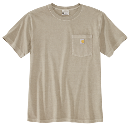 Relaxed Fit Lightweight Short-Sleeve Garment Dyed Pocket T-Shirt - E00-Greige | Carhartt 106252