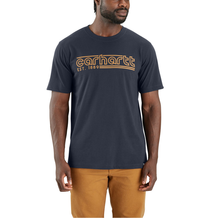 Relaxed Fit Lightweight Short-Sleeve Logo Graphic T-Shirt - I26-Navy | Carhartt 106538