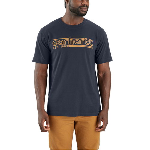 Relaxed Fit Lightweight Short-Sleeve Logo Graphic T-Shirt - I26-Navy | Carhartt 106538