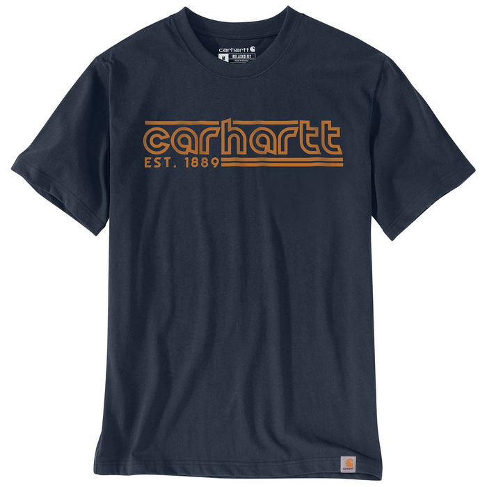 Relaxed Fit Lightweight Short-Sleeve Logo Graphic T-Shirt - I26-Navy | Carhartt 106538