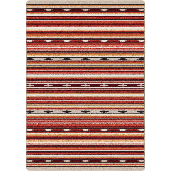 Image of an area rug, Remington Stripe - Red Multi
