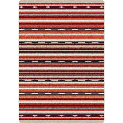 Image of an area rug, Remington Stripe - Red Multi