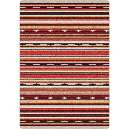 Image of an area rug, Remington Stripe - Red Multi