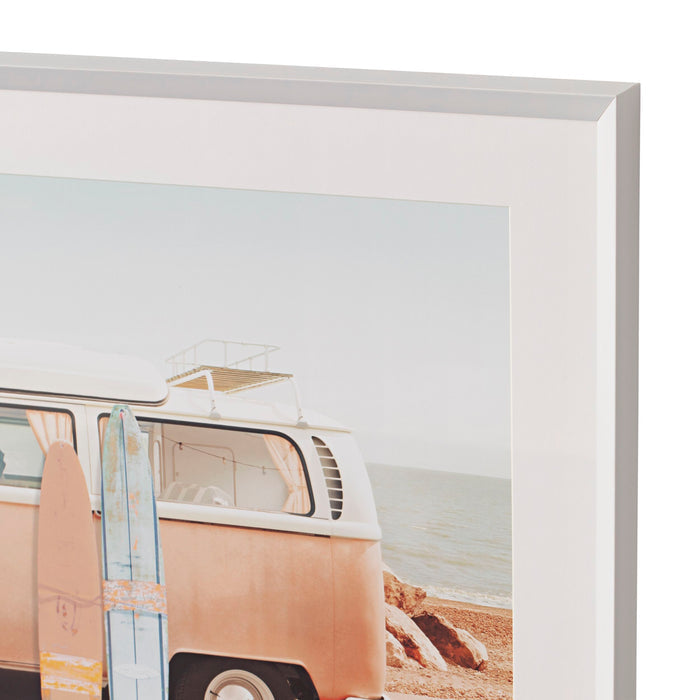 Resting Surfboards Combi Glass Framed Print 120x80cm