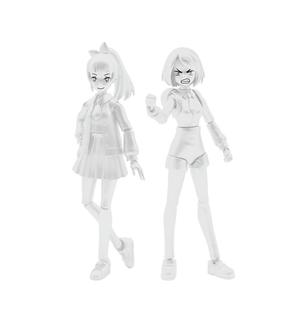 River City Girls 2 Figure Sets White