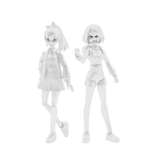 River City Girls 2 Figure Sets White