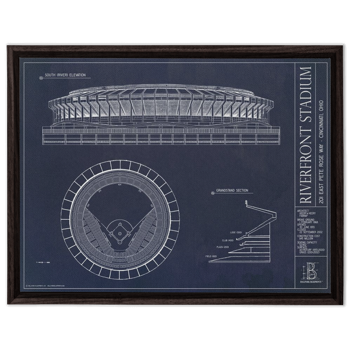 Framed Canvas - Large - Walnut