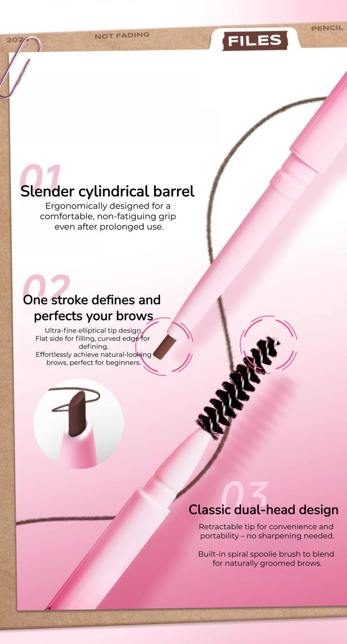 ROCK SWEET Waterproof Smooth Double-head Eyebrow Pen T5547