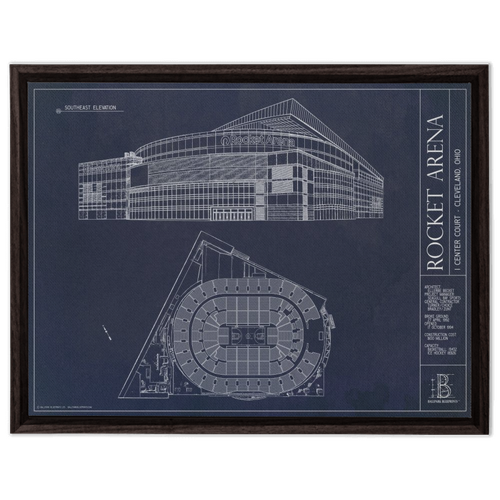 Framed Canvas - Large - Walnut