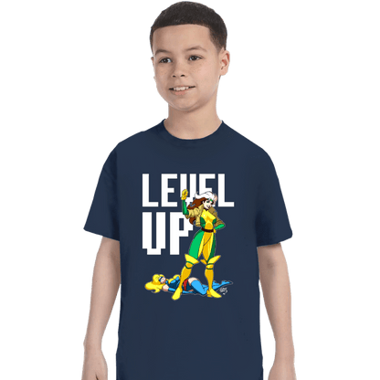 Secret_Shirts T-Shirts, Youth / XS / Navy Rogue Levels Up