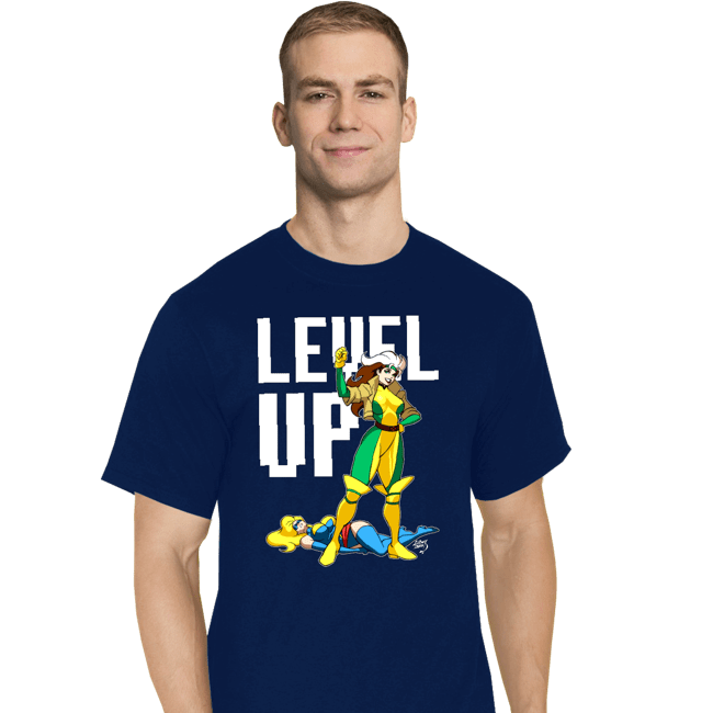 Secret_Shirts T-Shirts, Tall / Large / Navy Rogue Levels Up