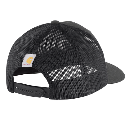 Rugged Flex Canvas Mesh-Back 1889 Patch Cap - E66-Gravel/Navy | Carhartt 106130