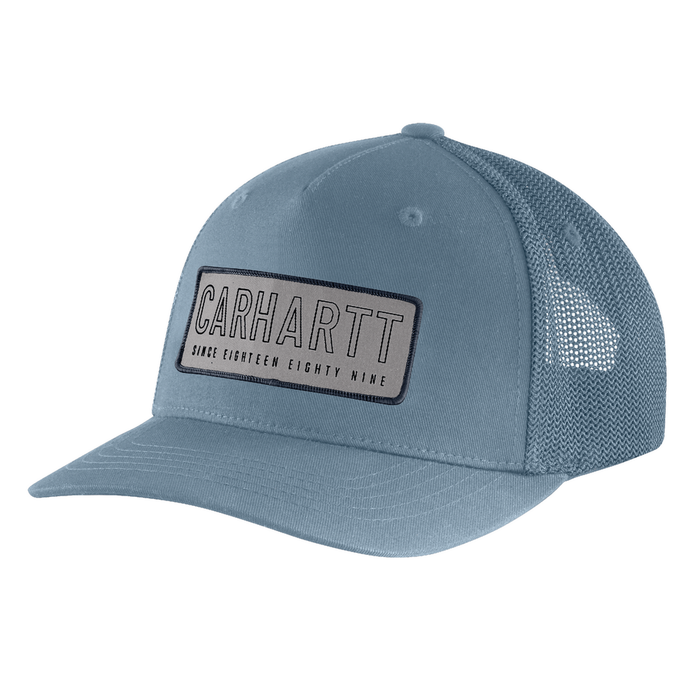 Rugged Flex Canvas Mesh-Back 1889 Patch Cap - HG7-Thundercloud | Carhartt 106130