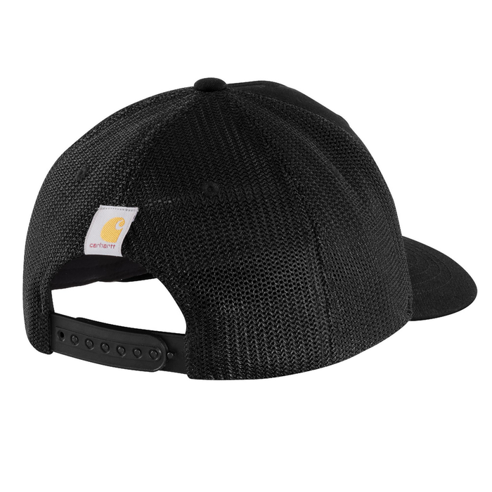 Rugged Flex Canvas Mesh-Back 1889 Patch Cap - N04-Black | Carhartt 106130