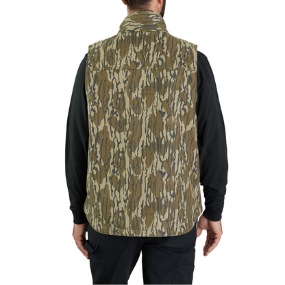 Rugged Flex® Duck Loose Fit Sherpa-Lined Camo Mock-Neck Vest - G47-Mossy Oak Bottomland Camo | Carhartt 106099