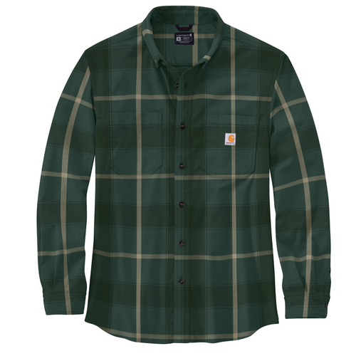 Rugged Flex Relaxed Fit Midweight Flannel Long-Sleeve Plaid Shirt - GH6-Frosted Balsam | Carhartt 106352