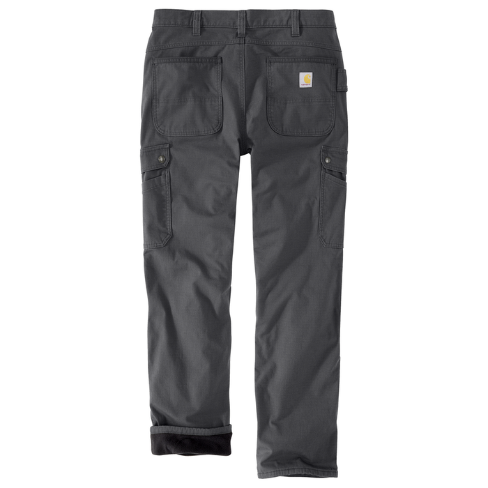 Rugged Flex® Relaxed Fit Ripstop Cargo Fleece-Lined Work Pant - 029-Shadow | Carhartt 105491