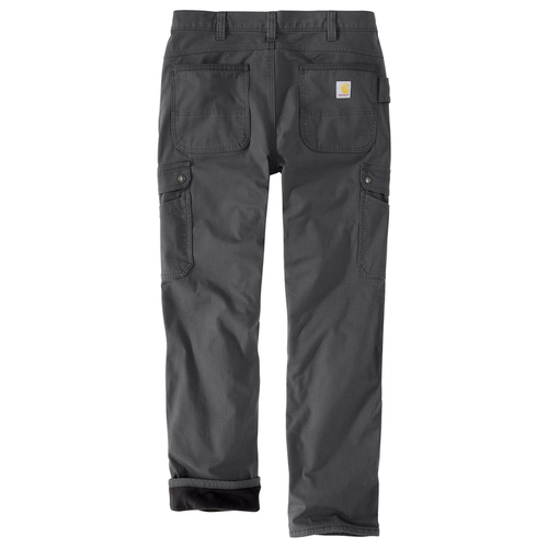Rugged Flex® Relaxed Fit Ripstop Cargo Fleece-Lined Work Pant - 029-Shadow | Carhartt 105491