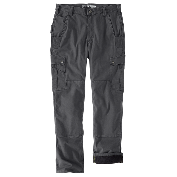 Rugged Flex® Relaxed Fit Ripstop Cargo Fleece-Lined Work Pant - 029-Shadow | Carhartt 105491