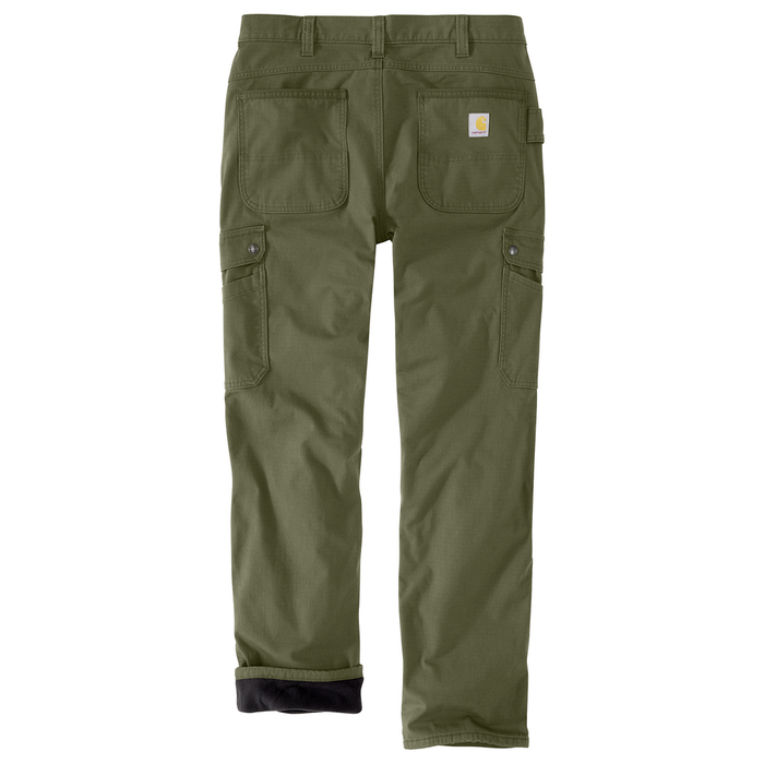 Rugged Flex® Relaxed Fit Ripstop Cargo Fleece-Lined Work Pant - G72-Basil | Carhartt 105491
