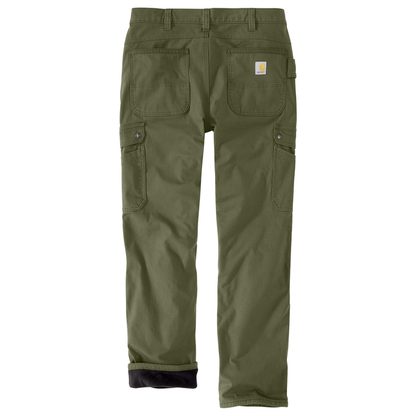 Rugged Flex® Relaxed Fit Ripstop Cargo Fleece-Lined Work Pant - G72-Basil | Carhartt 105491