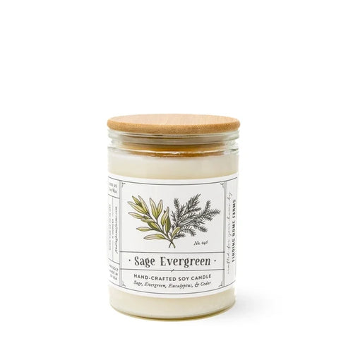 Sage Evergreen Scented Soy Wax Candle
