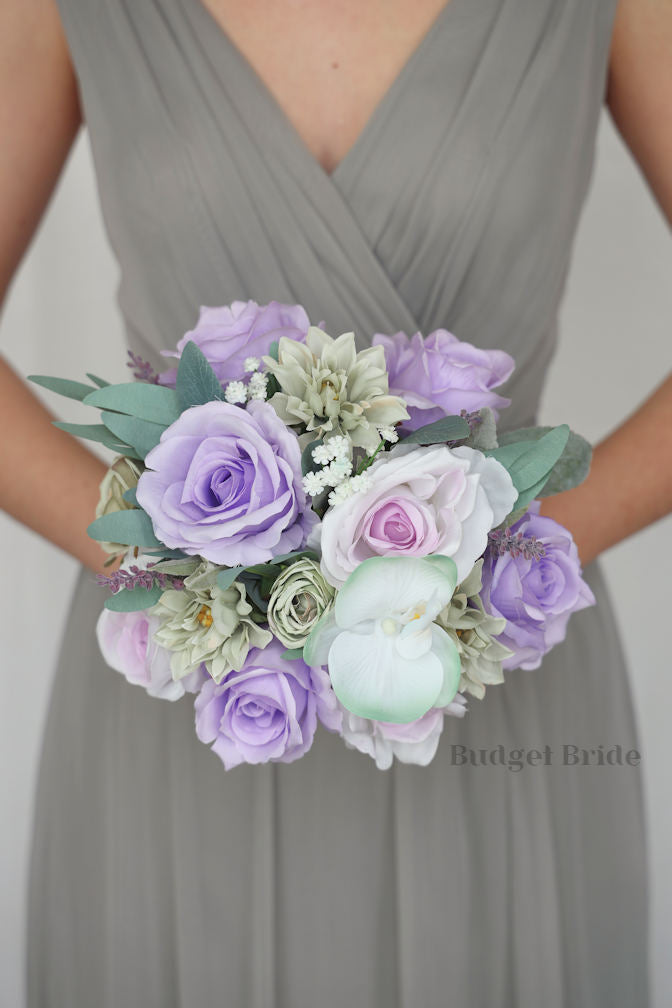 Sage Green and Lavender Faux Wedding Bouquet- $65.00|Obsession