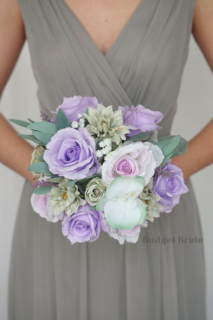 Sage Green and Lavender Faux Wedding Bouquet- $65.00|Obsession