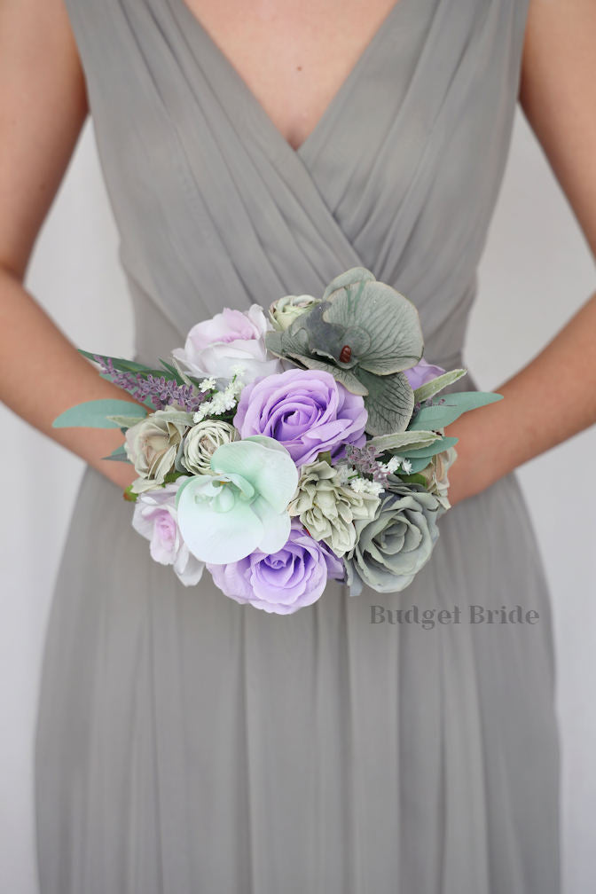Sage Green and Lavender Faux Wedding Bouquet- $65.00|Obsession