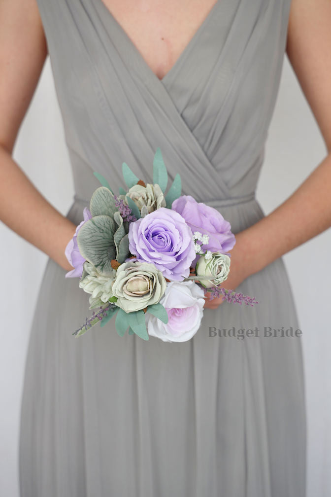 Sage Green and Lavender Faux Wedding Bouquet- $65.00|Obsession