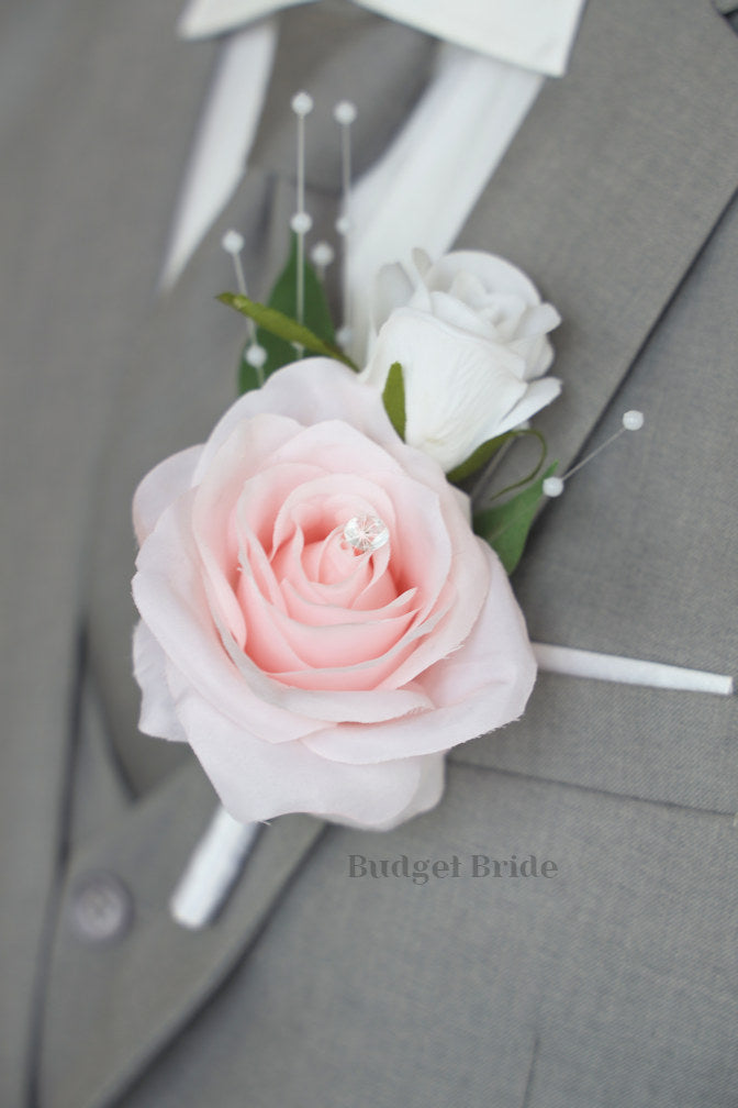 Sage Green and Light Pink Faux Wedding Bouquet- $58.50 |Jester