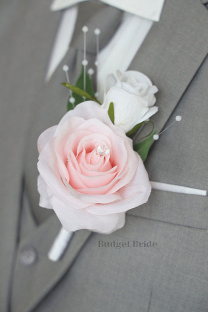 Sage Green and Light Pink Faux Wedding Bouquet- $58.50 |Jester