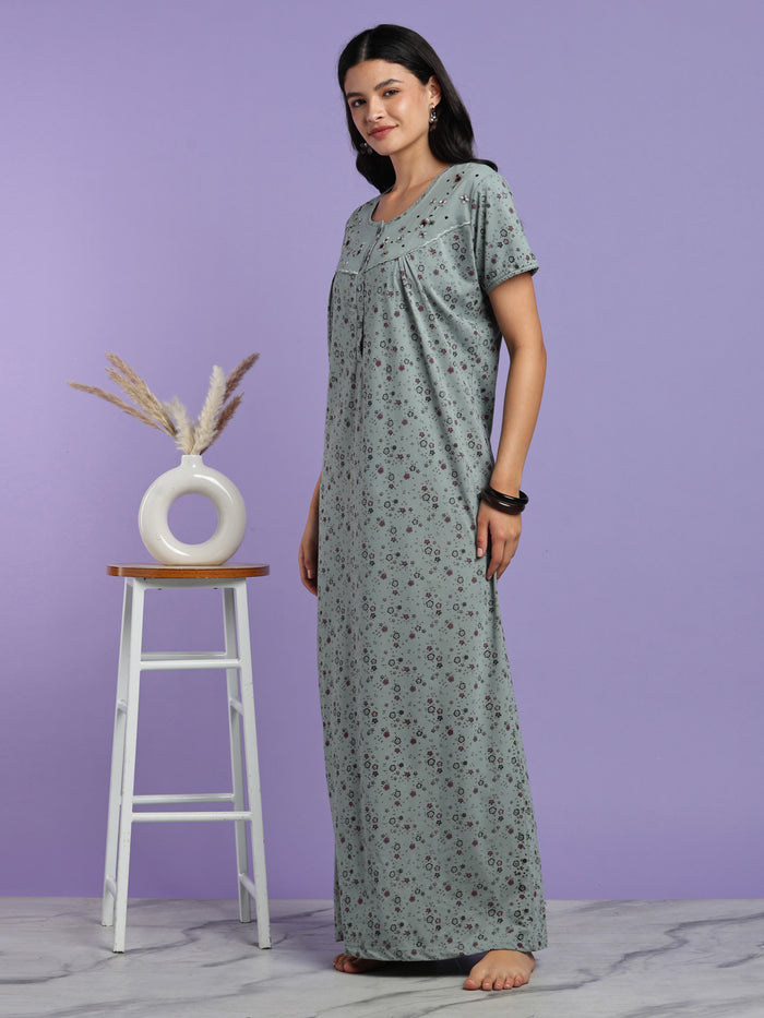 Sage vine cotton blend nightwear for women online