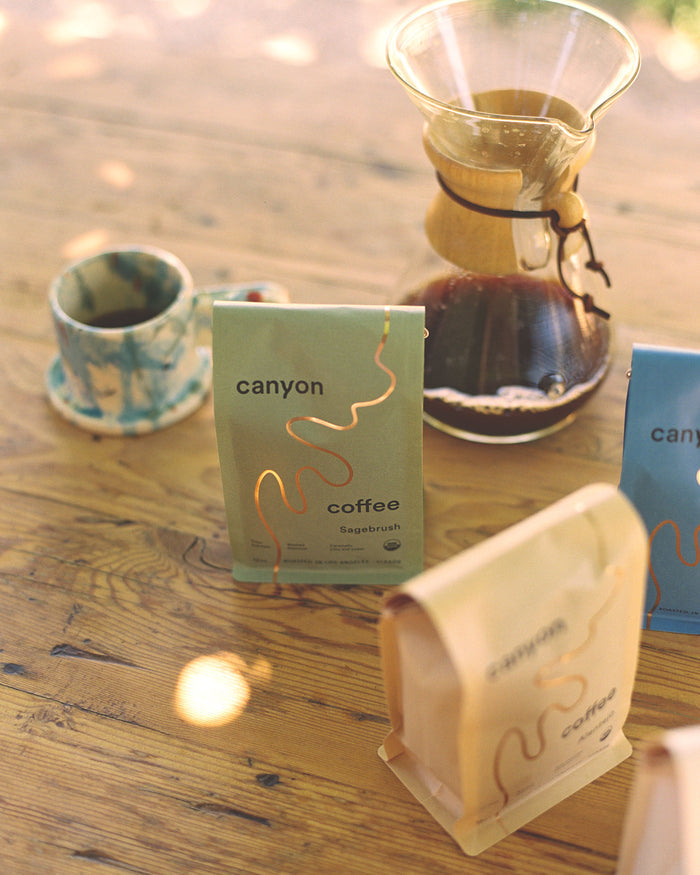 green bag of sagebrush canyon coffee