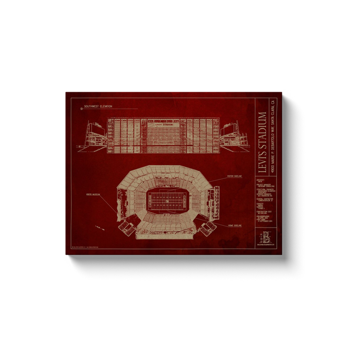 San Francisco 49ers - Levi's Stadium - Team Colors - 18x24" Canvas