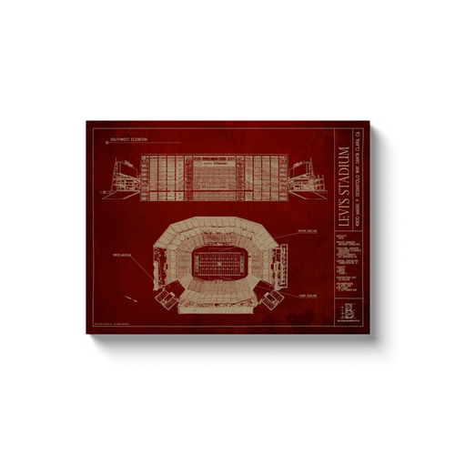 San Francisco 49ers - Levi's Stadium - Team Colors - 18x24" Canvas