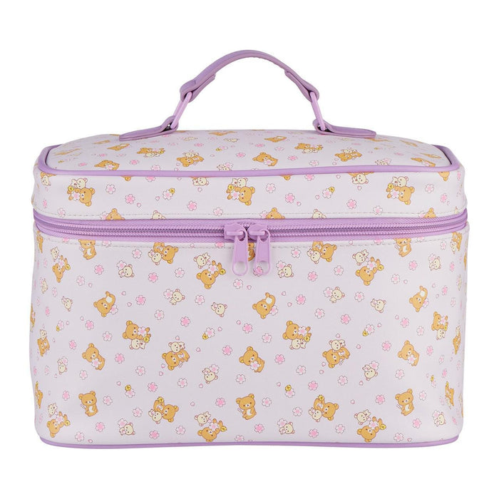 San-X Rilakkuma Cherry Blossom Cosmetic Bag Purple