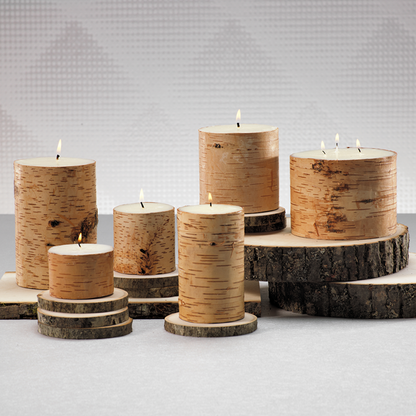 Scented Birchwood Pillar Candle